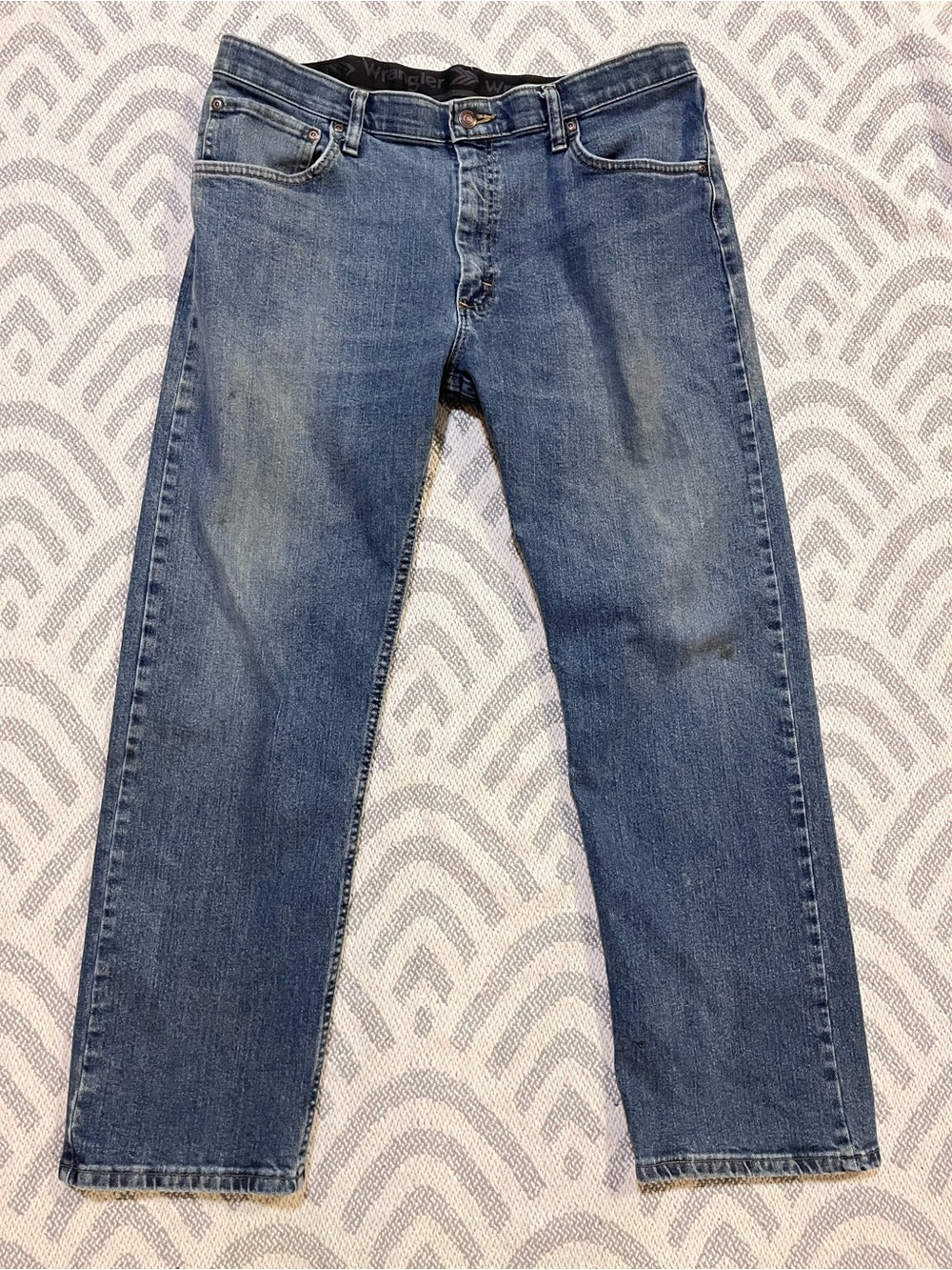 WRANGLER Men’s Premium Quality Regular Fit Blue Denim Jeans 36 | 96CFWSW